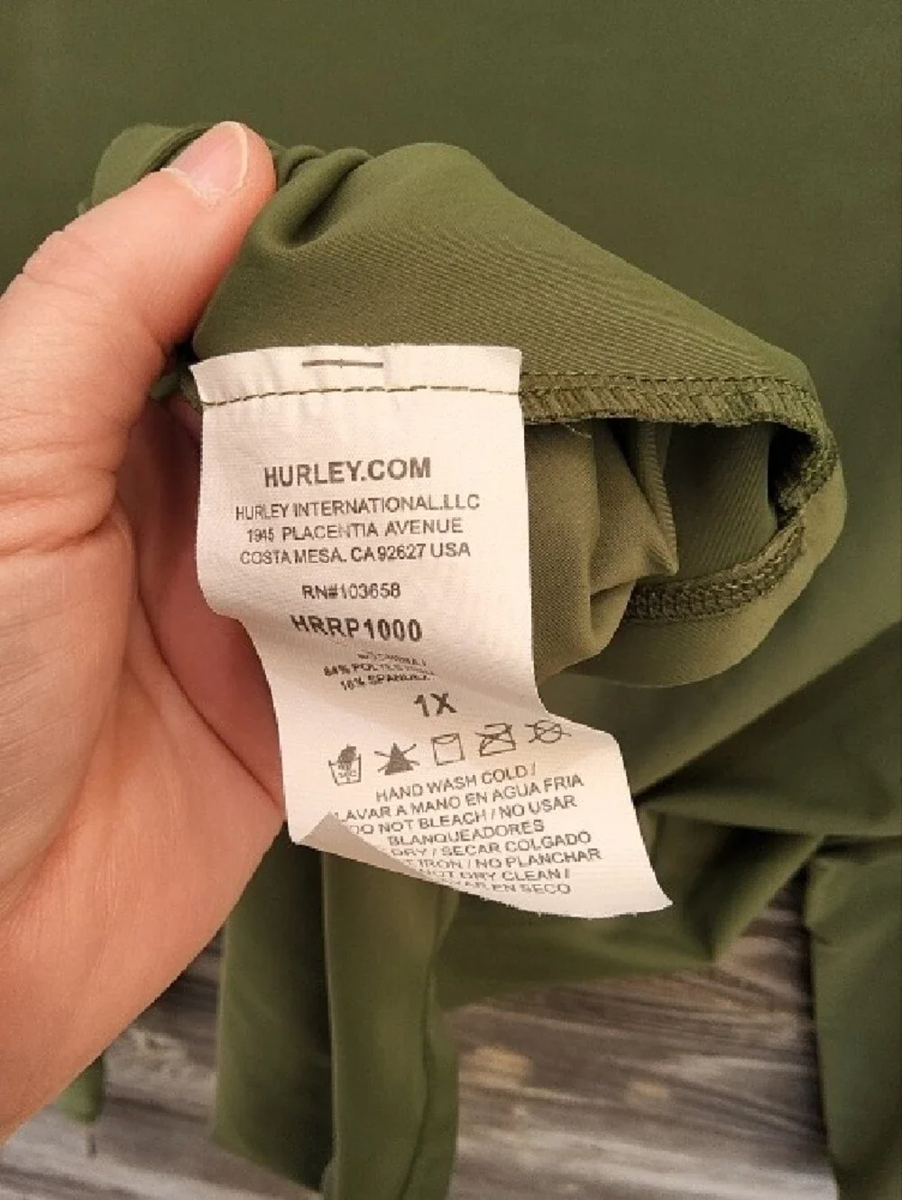 Hurley Green Rashguard Long Sleeved Size 1X - Picture 8 of 8